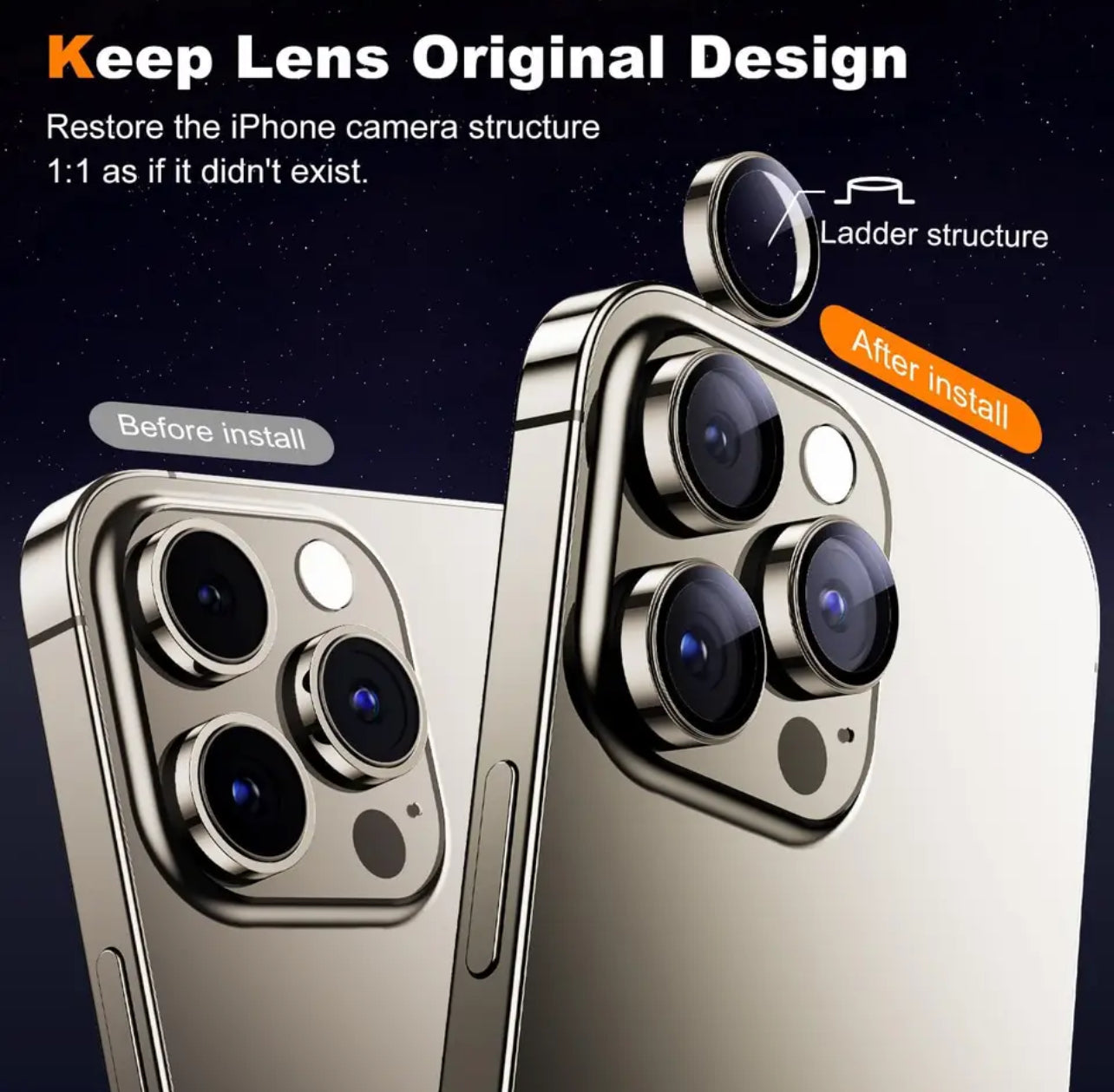 PJun Branded Premium Eagle-Eye Style 9H Camera Lens Protector- 1pk for iPhone Models PJun Branded Premium Eagle-Eye Style 9H Camera Lens Protector- 1pk for iPhone Models